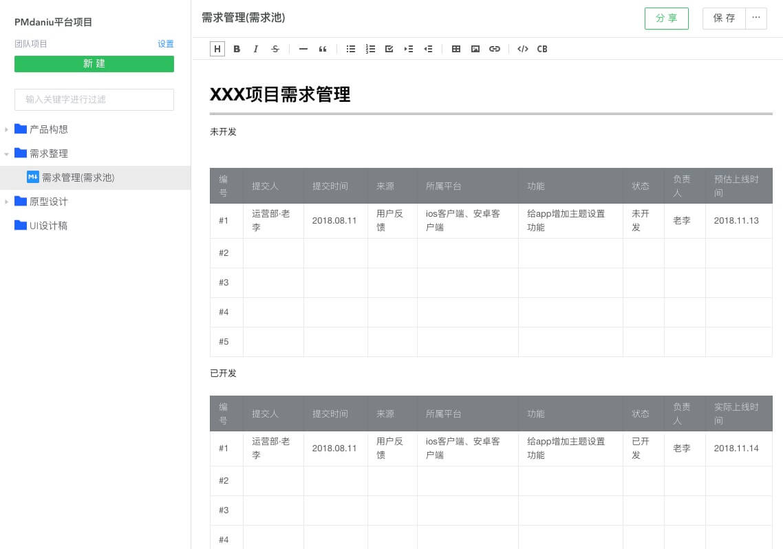 产品规划